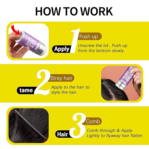 Miniatura 5 de Barra de cera para el cabello SWEET VIEW y cepillo liso para peinar hacia atrás para domar cabellos sueltos, encrespados, rabo de caballo elegante,