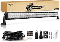 Vista 9 de Barra de Luz LED Curvada de 32 Pulgadas Auxbeam, 180W Haz Combinado Spot Flood Luces de Conducción Todoterreno con Reflectores 5D, 18000LM Luz