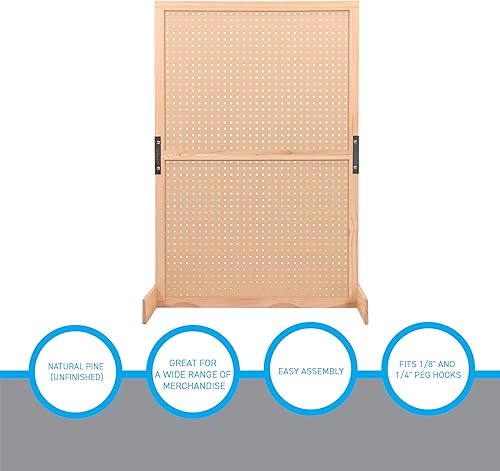 Miniatura 4 de SSWBasics Soporte de exhibición de tablero de clavijas para joyas y accesorios, 32 pulgadas de ancho x 48 pulgadas de alto, organizador de pantalla