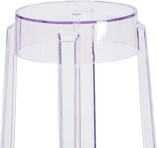 Miniatura 6 de Flash Furniture Taburete de bar Laney de 29.75 pulgadas de alto transparente