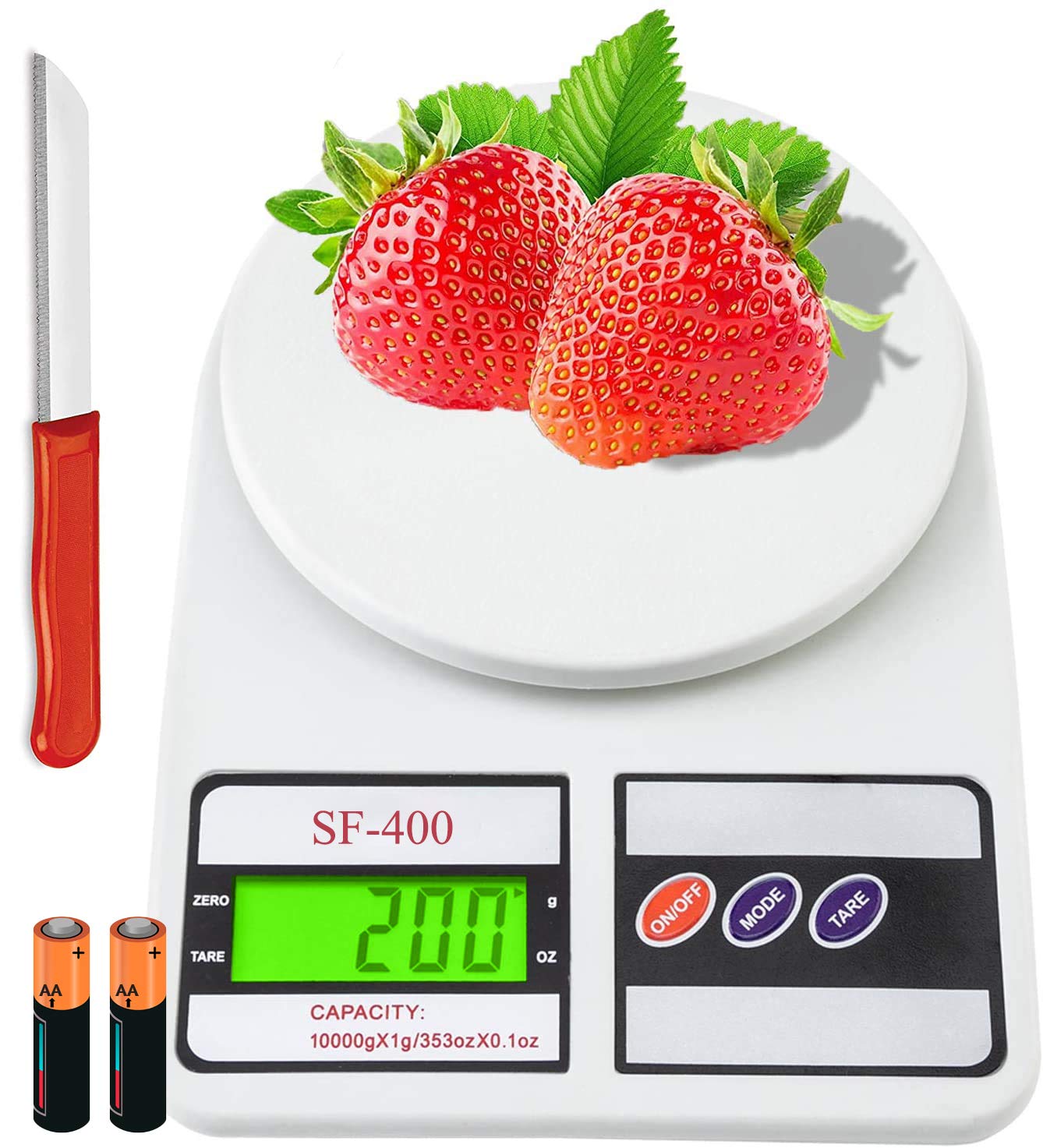 NIGHTCARE Multipurpose Premium Electronic Kitchen Digital Weighing Scale (White, 10 Kg)
