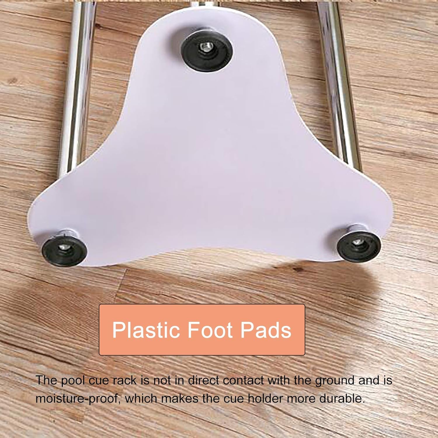 White Corner Pool Cue Rack Floor Stand, Wood Modern 12 Pool Stick Holder, Billiard Room Pool Cue Organizers/Display Stand,