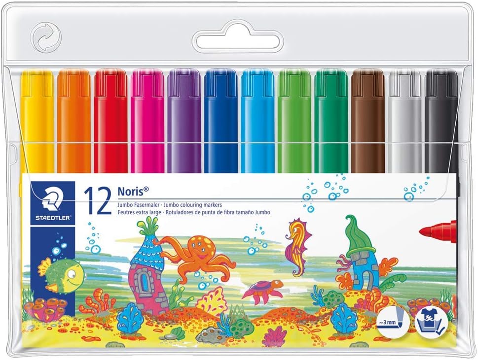 Staedtler 340 Wp12 Noris Clup Jumbo Keçeli Kalem 3.0 mm 12'li