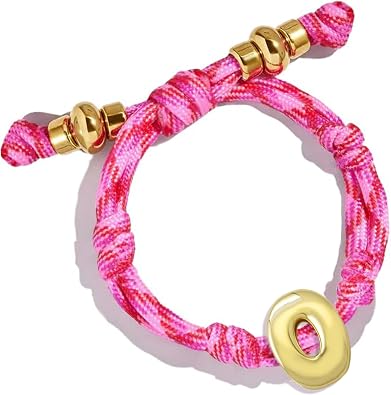 Personalized Bubble Initial Bracelet, Custom Cute Bubble Letter Rope Bracelets for Women, Customized Name Gift for Mom, Daughter, Wife, Best Friends