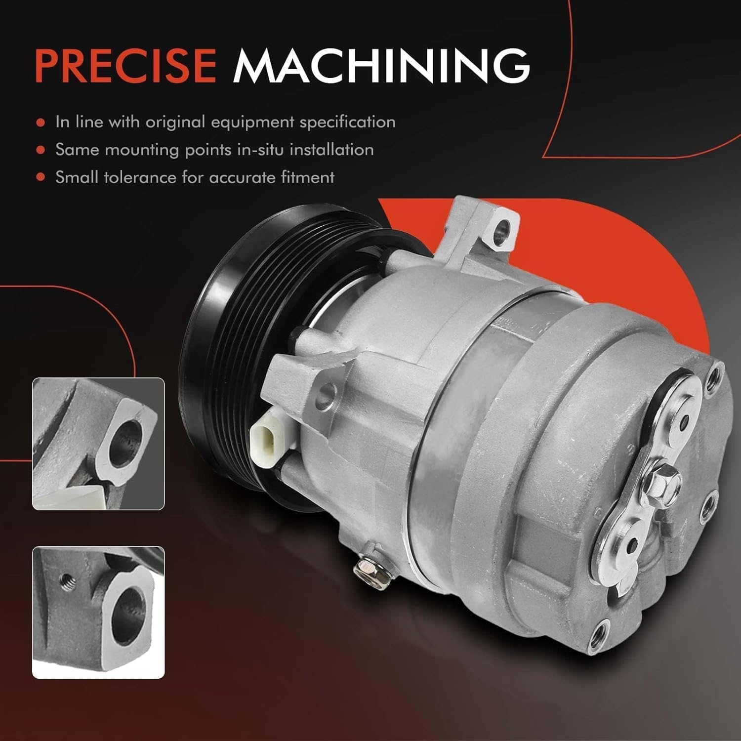 A-Premium Air Conditioner AC Compressor with Clutch Compatible with Buick LeSabre, Park Avenue, Riviera & Oldsmobile 88, 98, LSS, Regency & Pontiac Bonneville, 1996-2005 3.8L