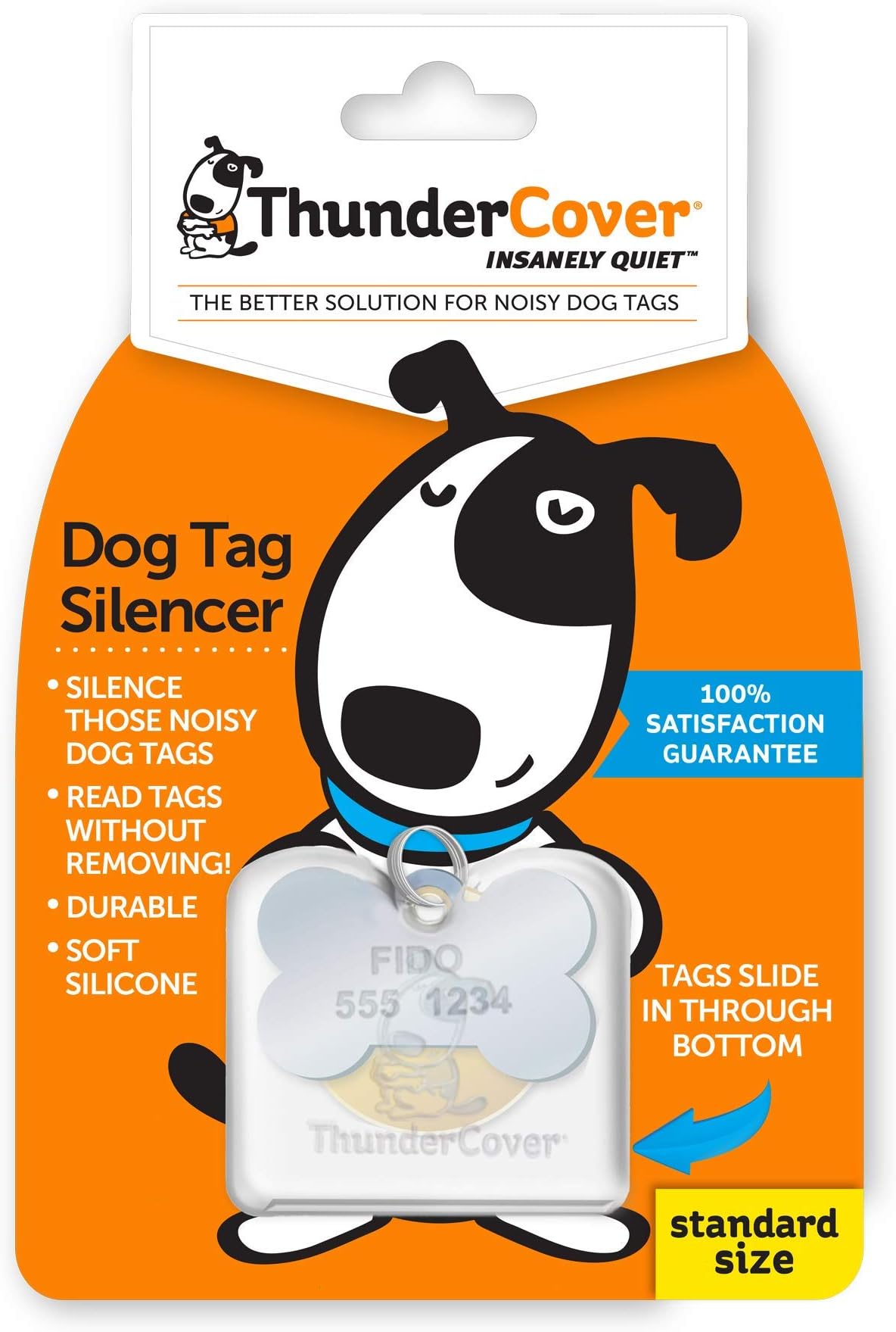 Dog Tag Silencer, Standard, Clear