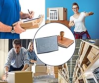 Vista 4 de Sello grande de goma con mango de madera «Rocker Mount» 4" x 3