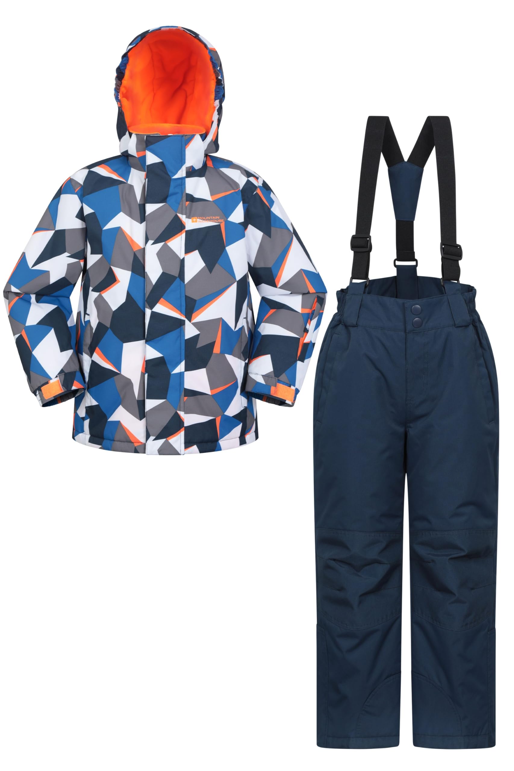 Mountain Warehouse Kids Printed Ski Jacket & Pant Set Bright Blue 11-12y