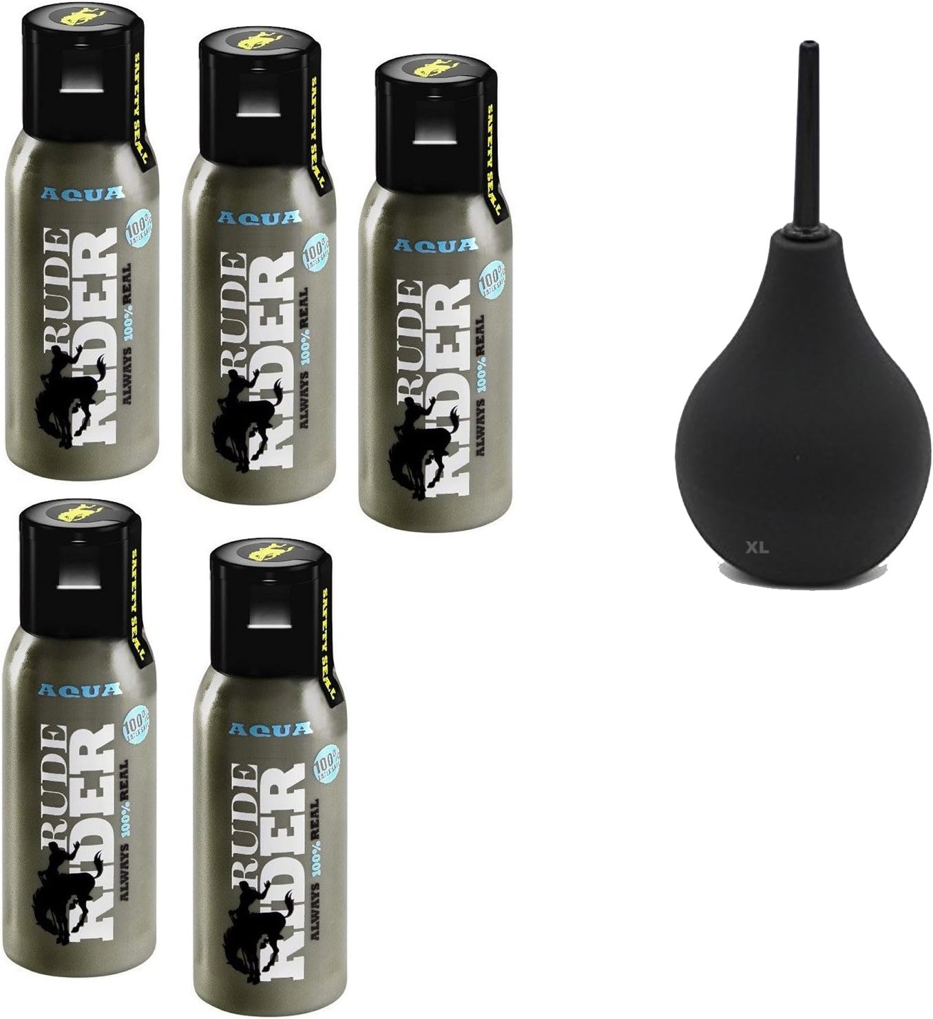 5x Rude Rider, Rude Rider Lubricant Lubrcant Made in Germany (Aqua/Wasserbassiertes Lubricant 30ml) Plus Free 125 ml Lube Pump Shower Delivery within a Day