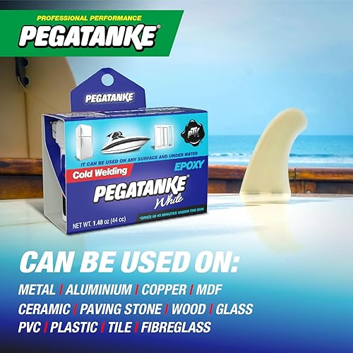 Miniatura 5 de Resina epoxi blanca de 2 partes  Adhesivo profesional de soldadura en frío  Pegamento de metal líquido de alta resistencia  Reparación general y