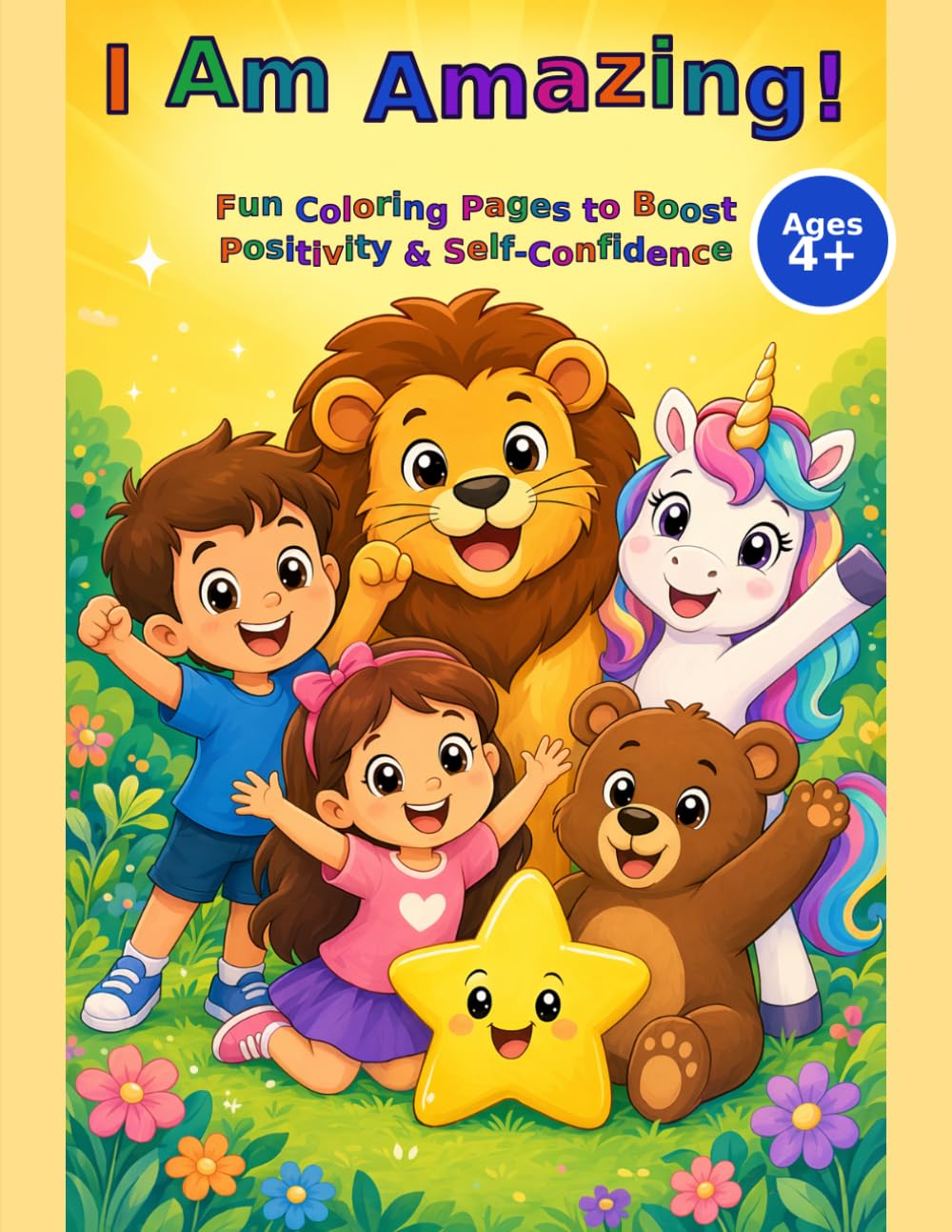I Am Amazing! Fun Coloring Pages to Boost Positivity & Self-Confidence