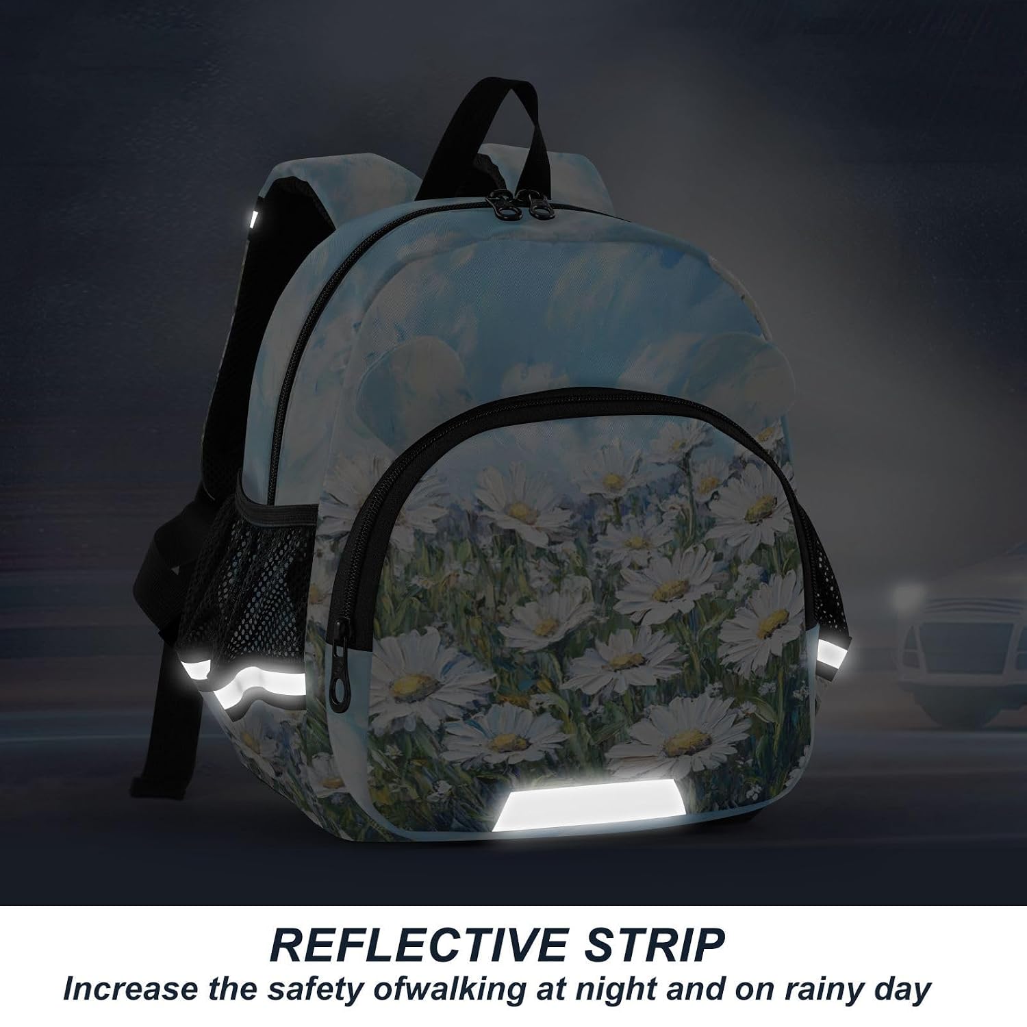 Flower Field Toddler Harness Backpack for Boys Girls 3-6 Years Kids Backpack with Anti Lost Safety Leash Child Leash Backpack for Travel Preschool Walking