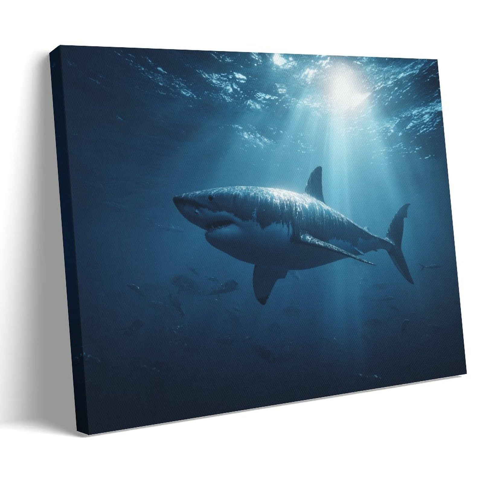 MLXFCGA Shark Animal Poster (5) Canvas Wall Art Prints for Wall Decor Room Decor Bedroom Decor Gifts 24x36inch(60x90cm) Frame-style