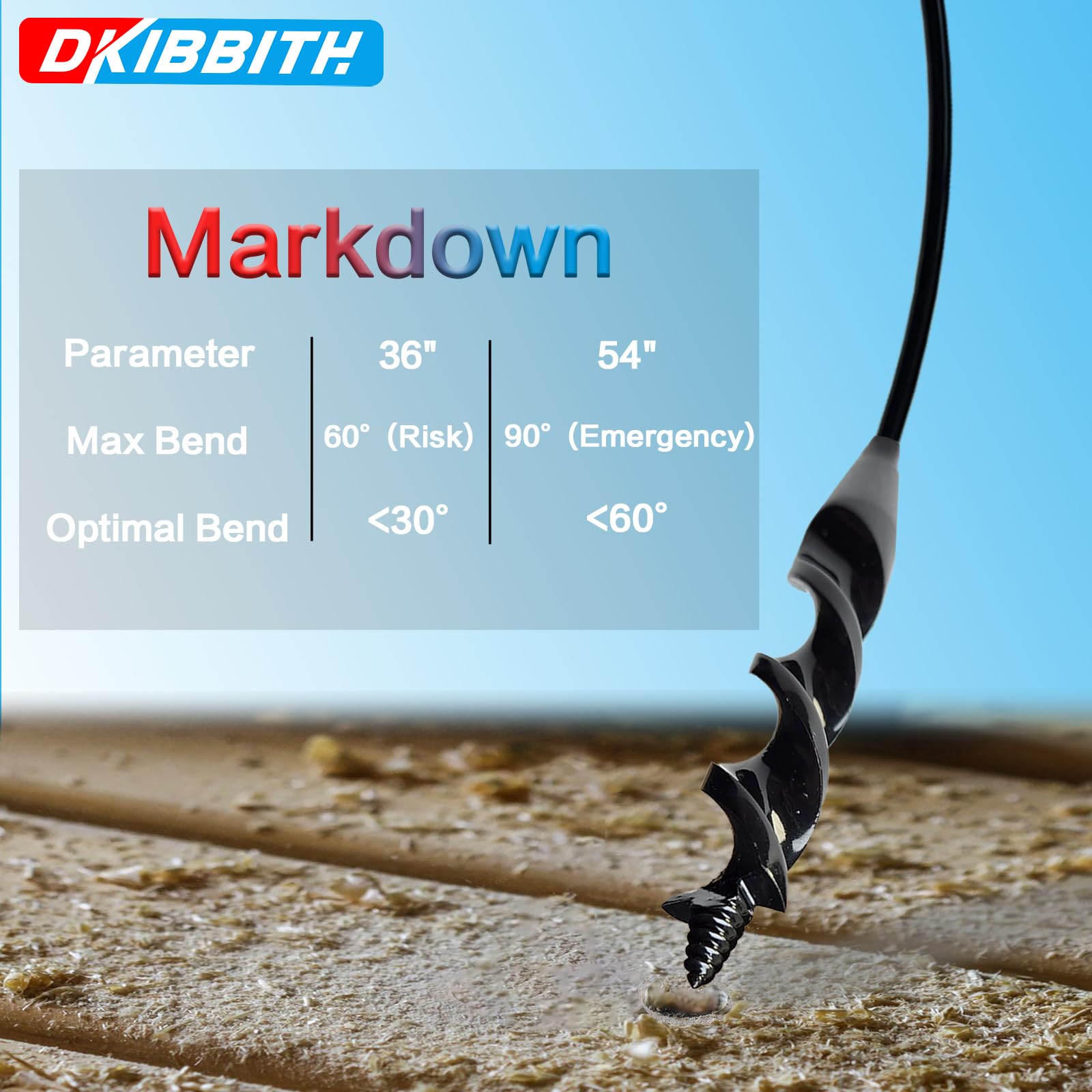 Coolnut Installer Drill Bit Fish Bit Self Screw Point For Pulling Line Through Tight Spaces 3 4 In X 4 5 Ft 54 In C - View #2