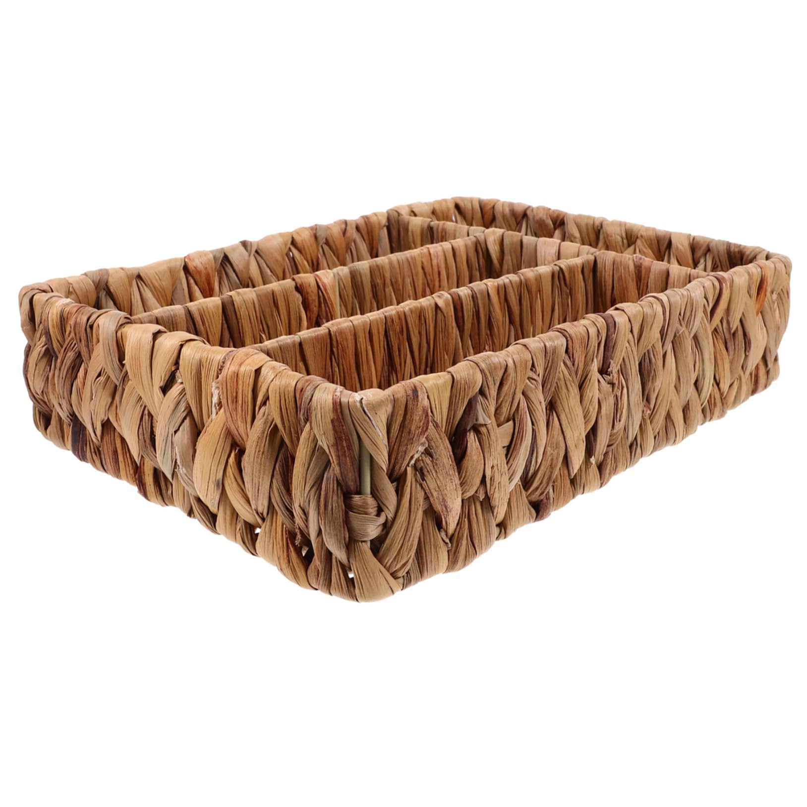 Cabilock Cesta De Almacenamiento Tejida De Paja Cesta Para Utensilios De Cocina Organizador De Cubiertos Para Secar Dividida Para Escenarios De Cocina