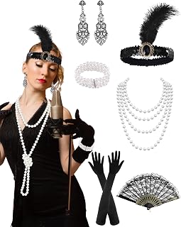 1920s Accessories for Women, Great Gatsby Flapper Dress Accessories Fashion Roaring 20s Costume for Women