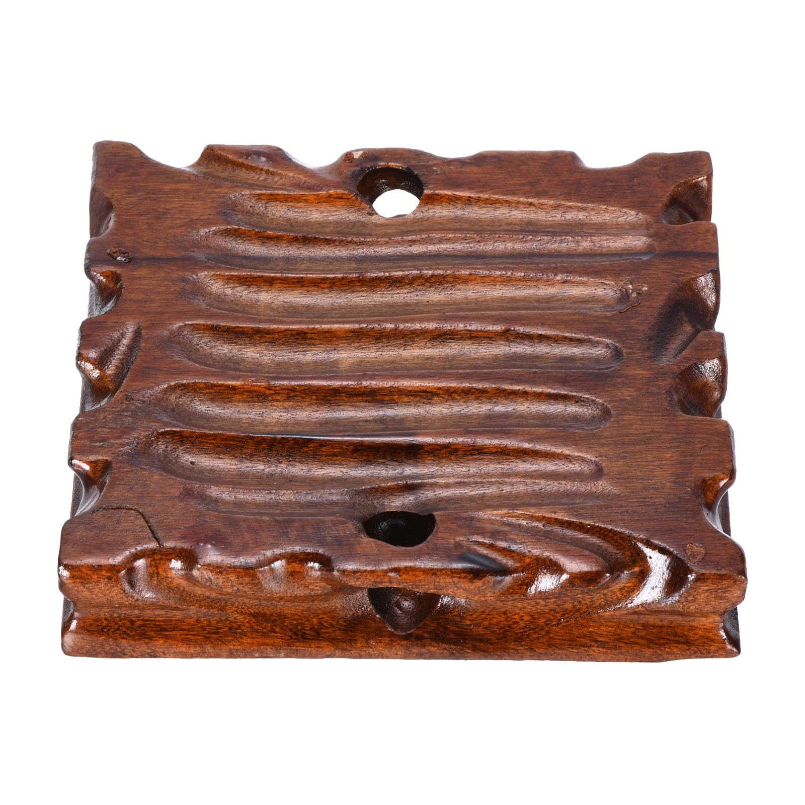 PATIKIL Wooden Display Stand, 6.5 x 6.5 Inch Square Teapot Vase Bonsai Base Wood Stand Holder for Home Office Decoration - Image 4
