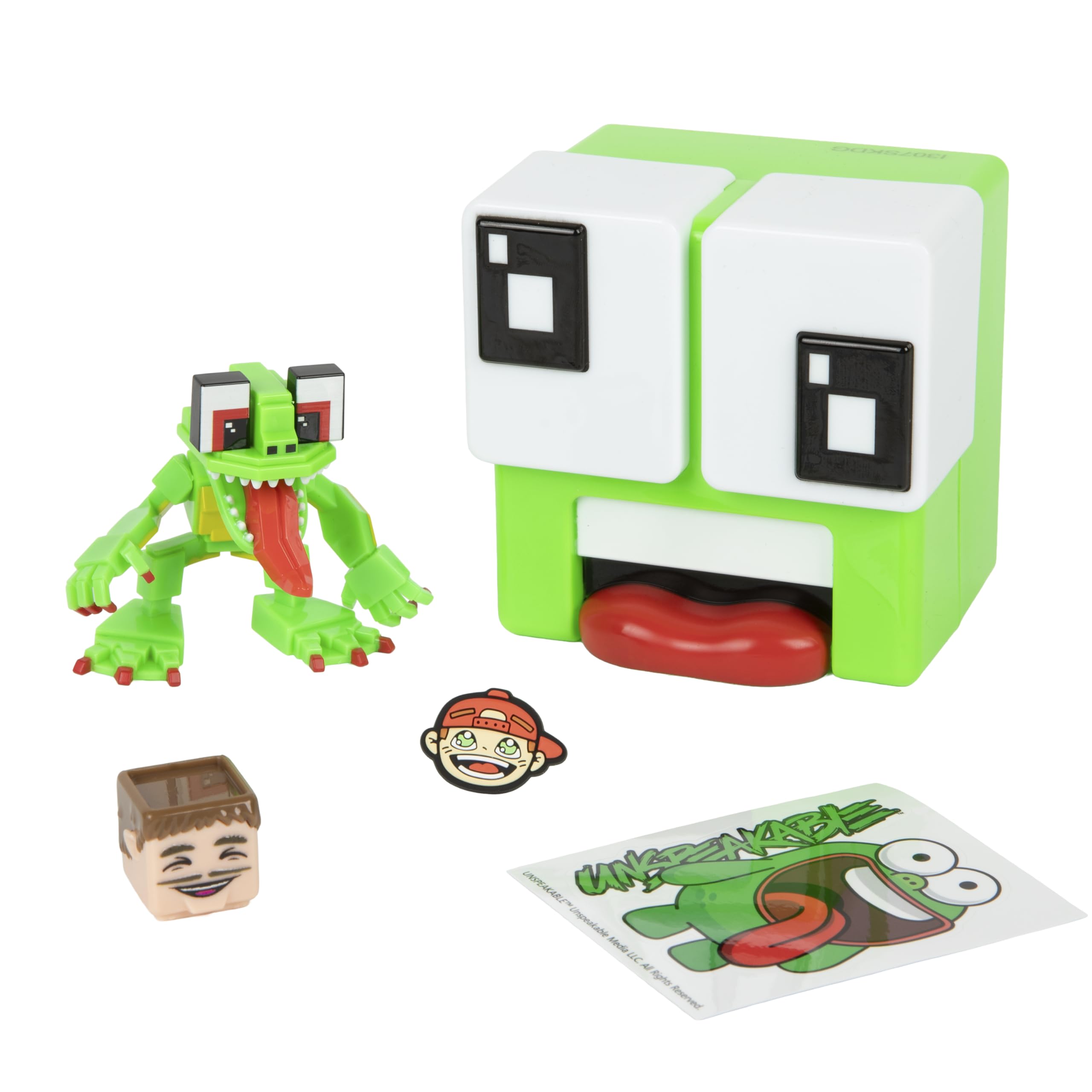 Unspeakable Mystery Capsule Series 1 Include 4 exclusive items: 1 mini figure, 1 stackable Blok Headz, 1 shoe charm, and 1 sticker