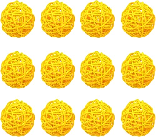 Miniatura 10 de Ochine 12 bolas decorativas de ratán de mimbre, bolas decorativas de ratán, orbes de ramitas, esferas, rellenos, jarrones, decoración del hogar,