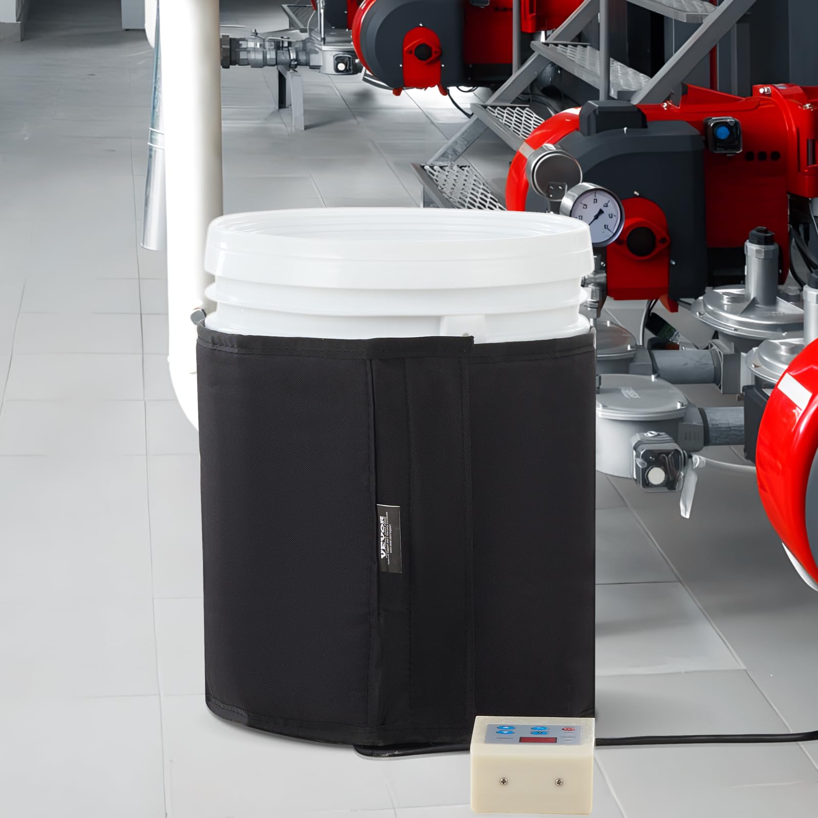 VEVOR Calentador de Tambor 250 W Cinturón Calefactor para Tambor de 5 galones -17,78~62,78 °C con Termostato Independiente Manta Calefactora Alta Eficiencia para Barriles Tela Oxford Impermeable