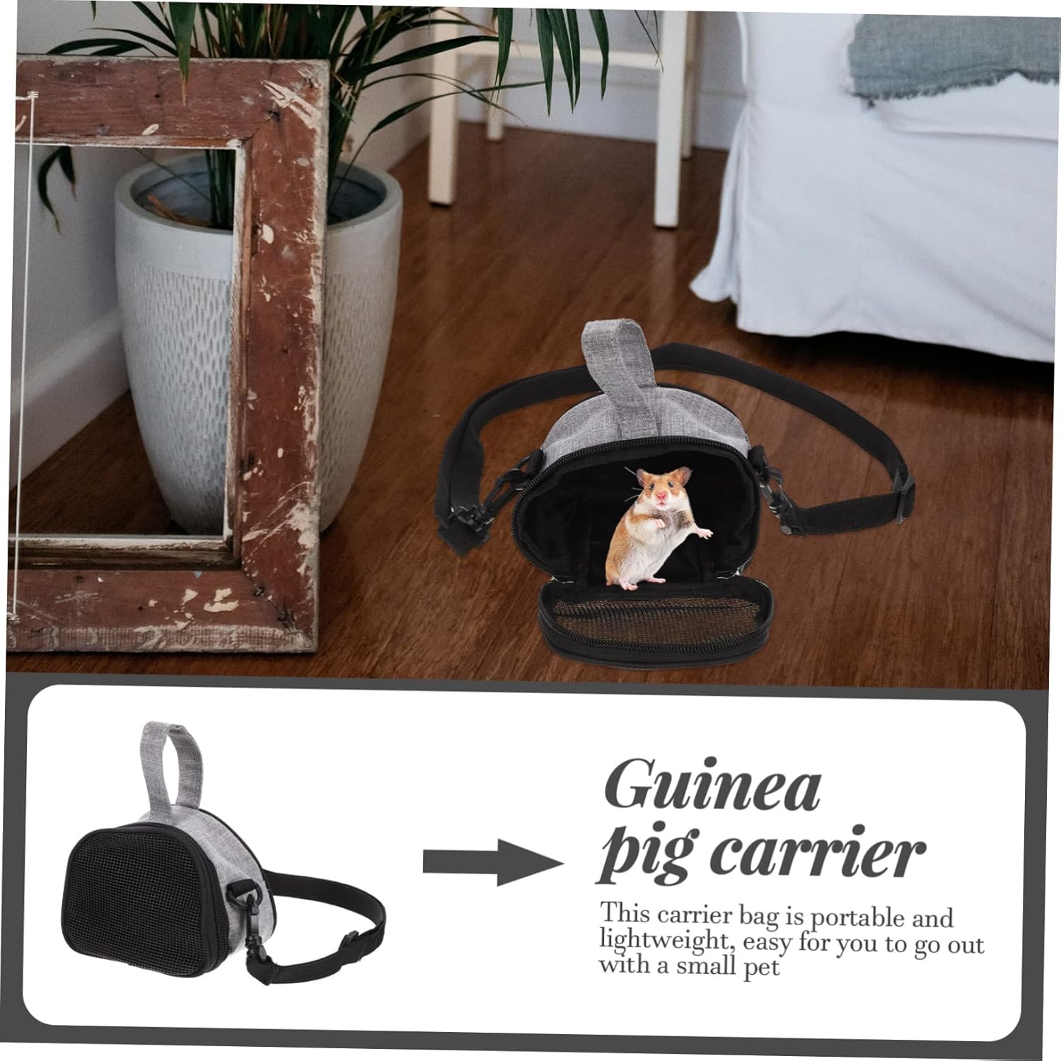 Kisangel 4pcs Breathable Hamster Carrier Oxford Cloth Rat Carrier Shoulder Strap for Travel