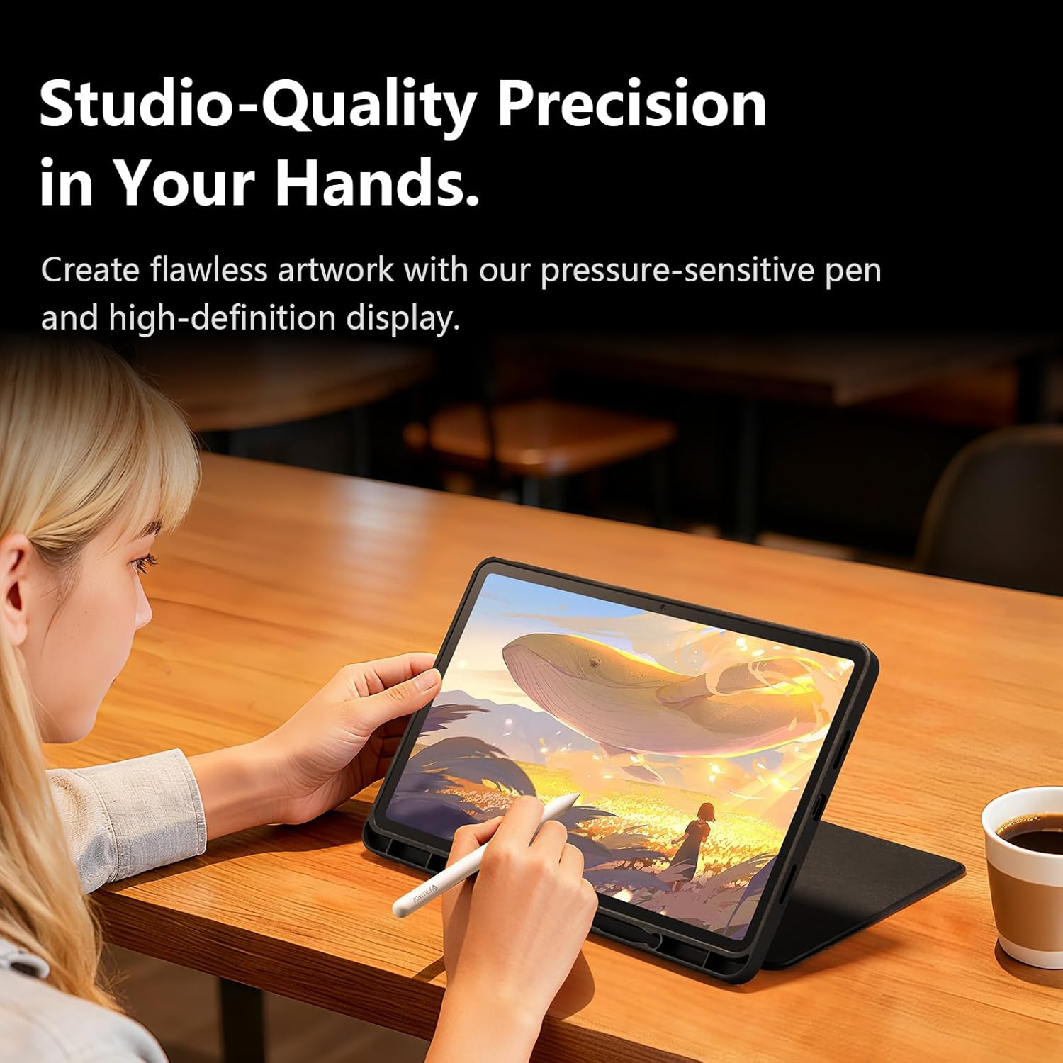 RubensTab T12 Standalone Drawing Tablet No Computer Needed,12 inch FHD Display,Octa-Core CPU,Pre-Installed Drawing Apps & Tutorials,More Bonus Items for Beginners, Artists, Students