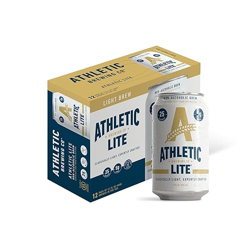 Athletic Brewing Company Cerveza artesanal sin alcohol, baja en carbohidratos con cuerpo ligero de arroz y malta, combina con ensalada y pizza,