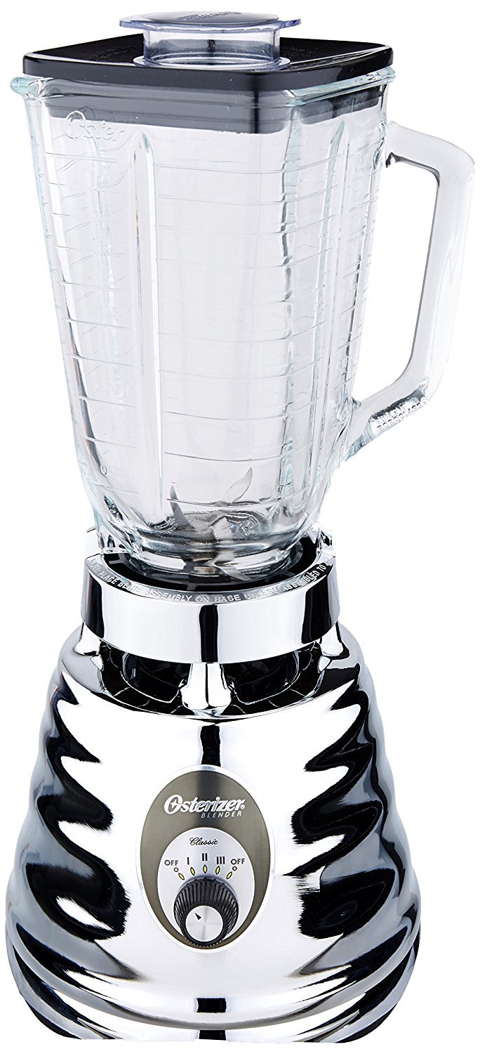 Oster 4655 3-Speed Chrome Retro Blender with 5-Cup Glass Jar 220-volt