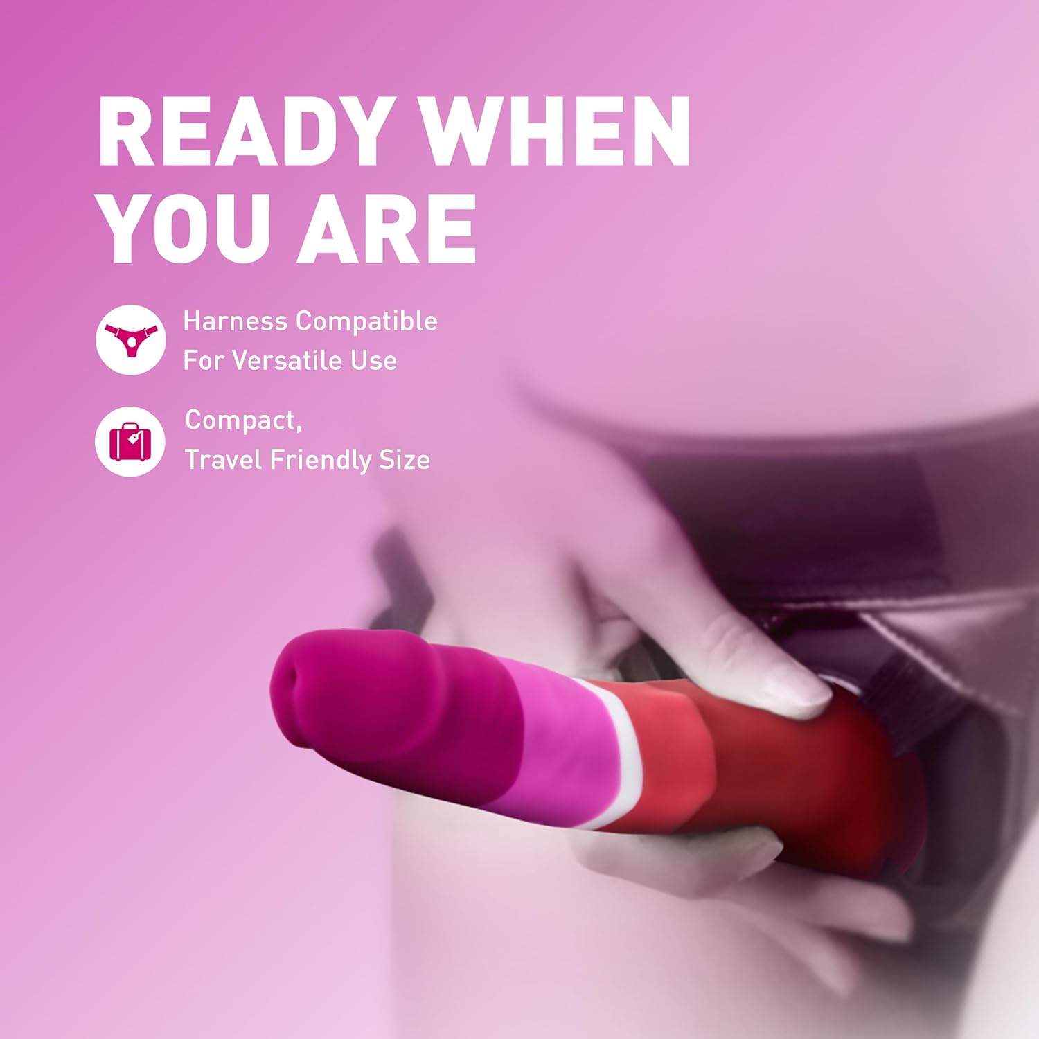 Blush Avant Pride P3 Beauty 5.5” Petite Dildo for G-Spot - Ultrasilk Smooth Slim Silicone Cock - Suction Cup, Strap-On, Body-Safe - Luxury Play Adult Sex Toy for Women, Men & Couples - (Strips)