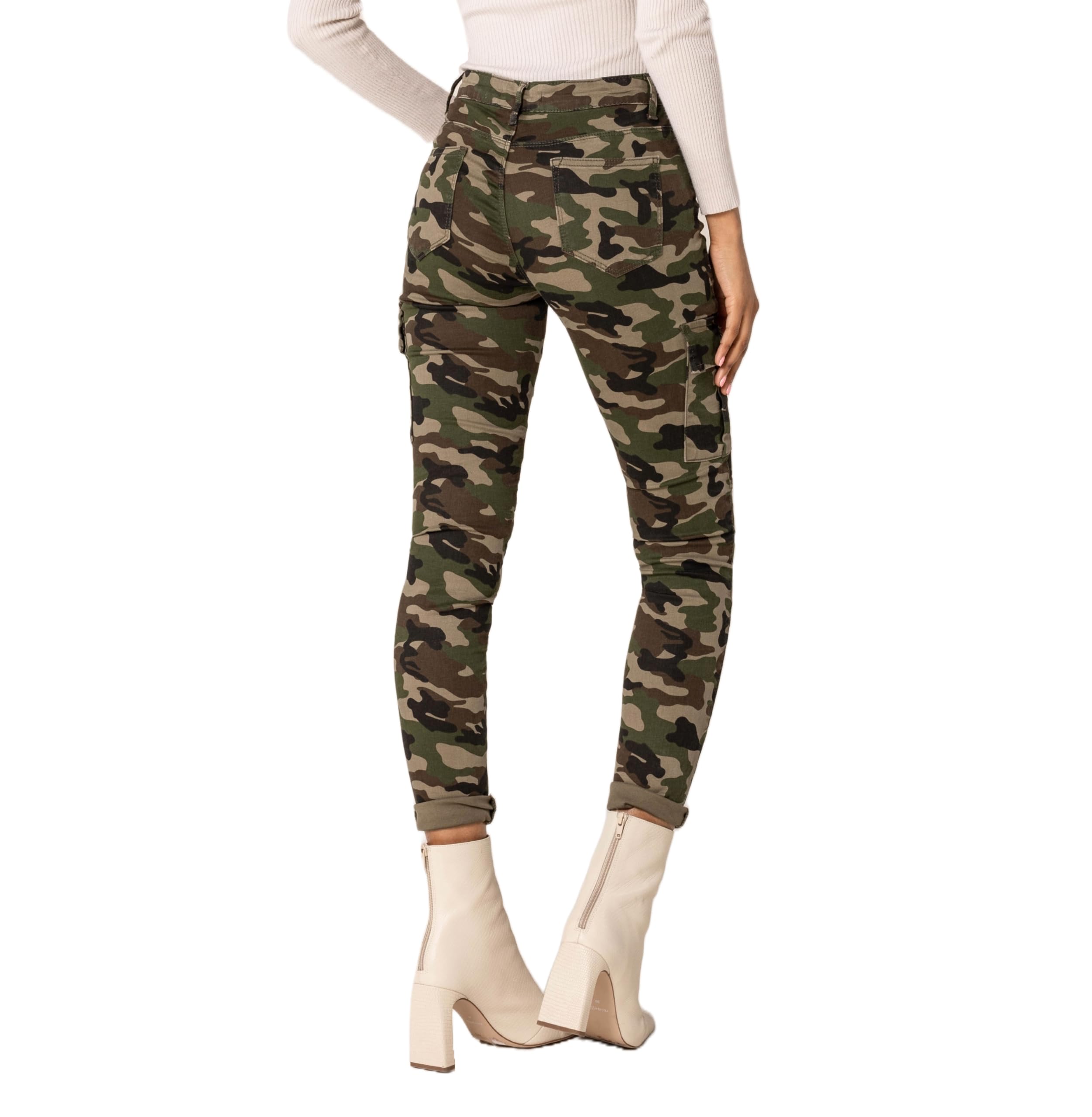 Nina Carter S353 - Pantalones cargo para mujer, corte ajustado, estilo cargo