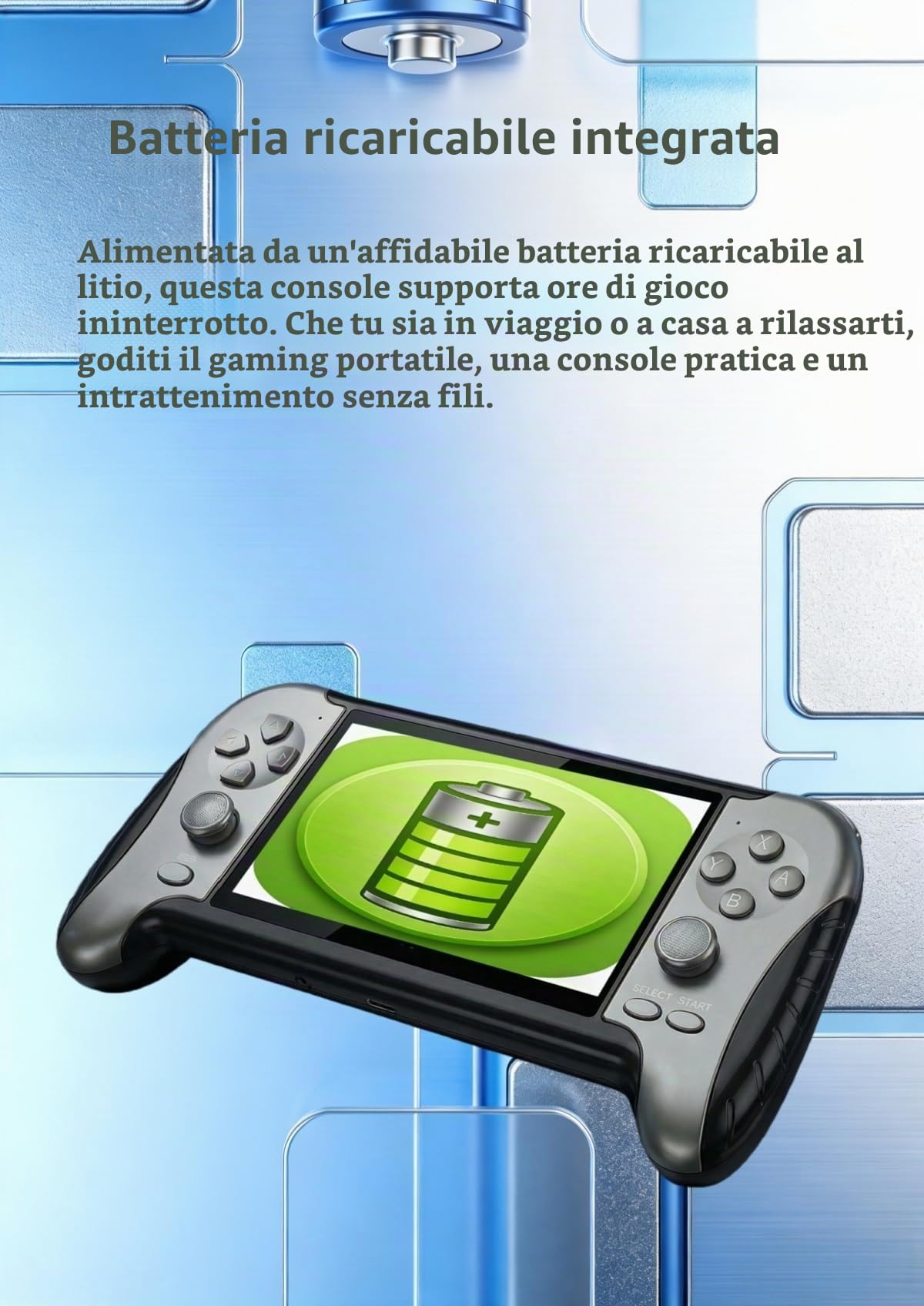Console di gioco retrò YHFITN con schermo HD da 4,3 pollici, giochi integrati, uscita TV, lettore video/musicale, con batteria ricaricabile, regalo di compleanno ideale per adolescenti e adulti