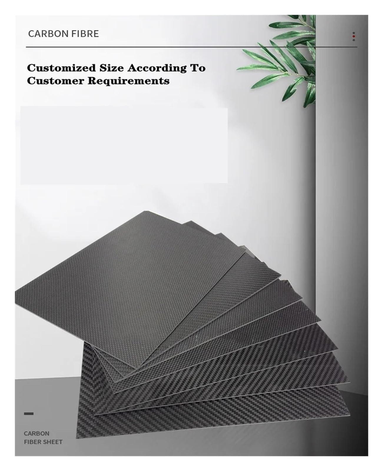 FASOLI 3K Carbon Faser Platte Blatt Bord Panel 400x500mm for RC Modell CNC Materialien Plain Twill Weave verbund Härte Material 1pc (Size : 3.0mm Twill Matte)