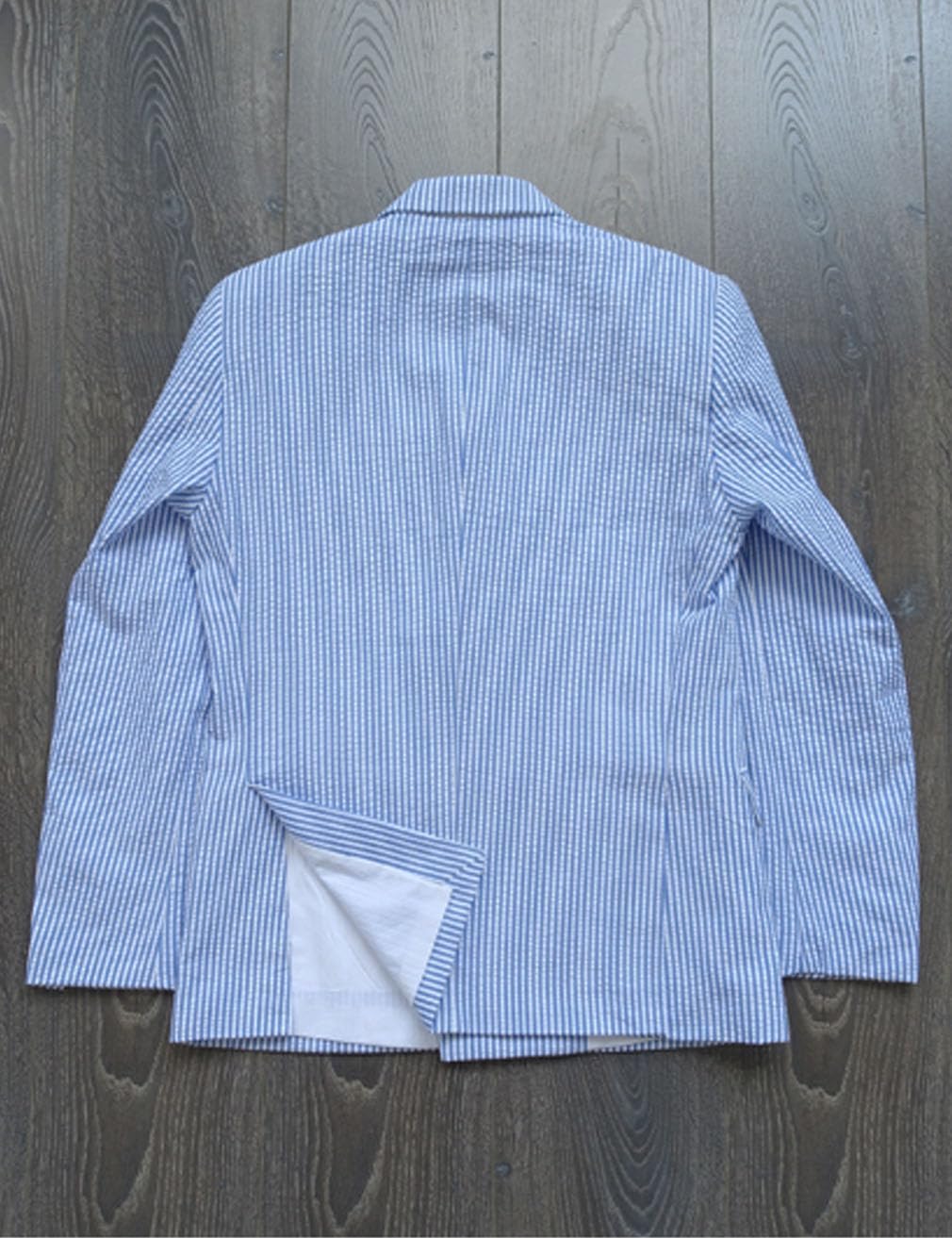 Giacca blazer da uomo a righe in seersucker slim fit primavera estate cappotto sportivo per affari ballo di fine anno matrimonio