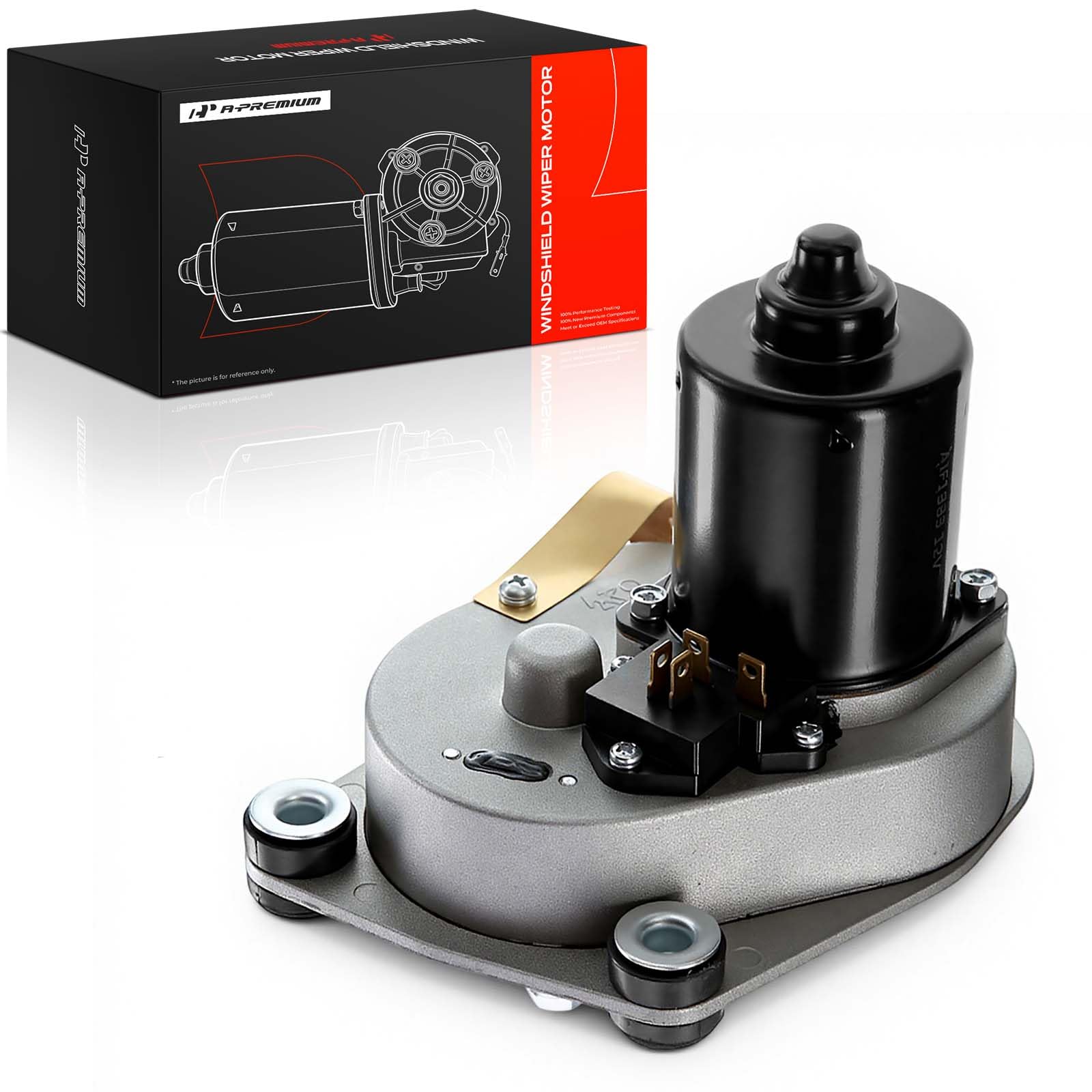 A-Premium Front Windshield Wiper Motor with 4-pin