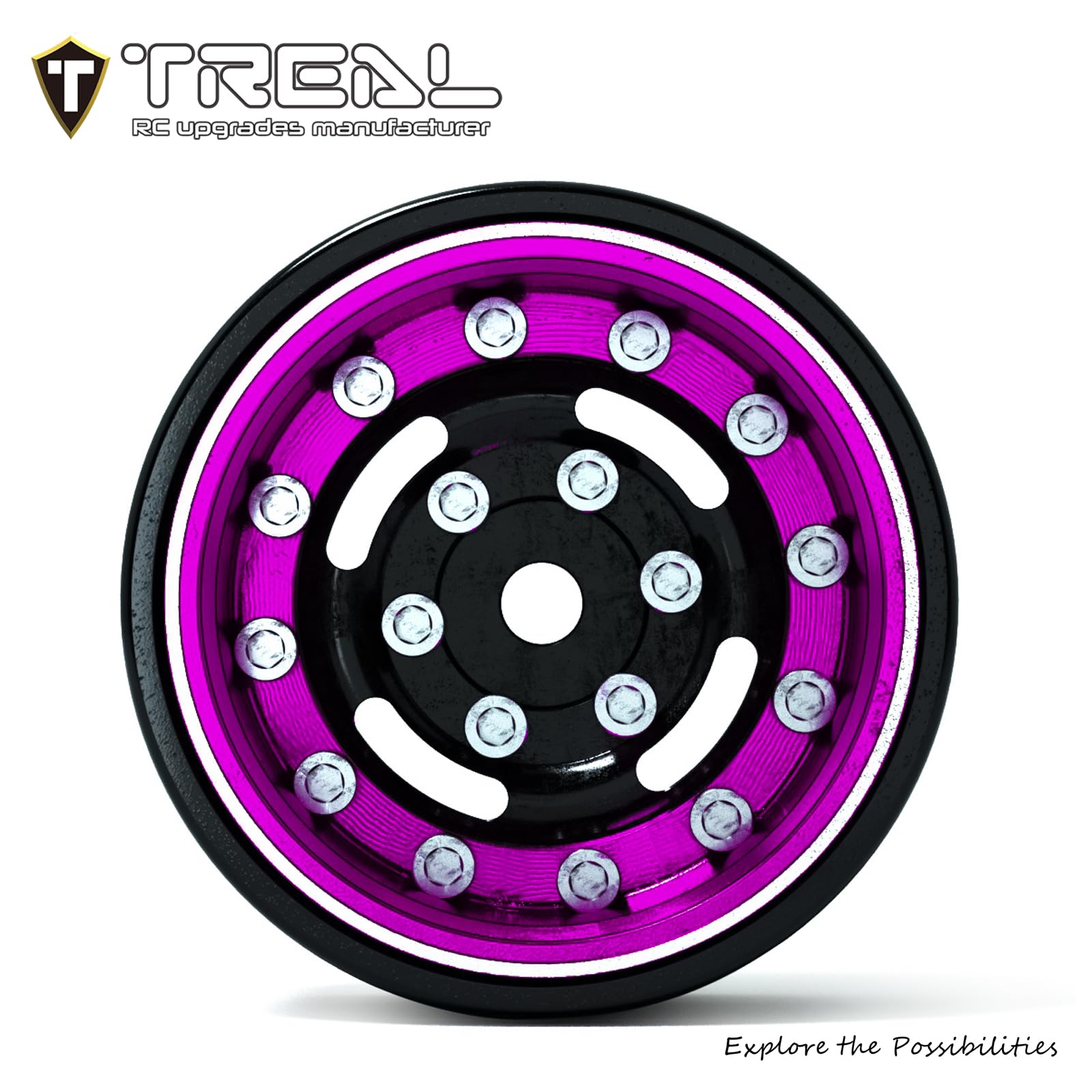 BuzzBreak 26mm ホイールセット ピンク パープル Amazon.com: TREAL 1.0 Beadlock Wheels Deep Dish Rims (4P) for