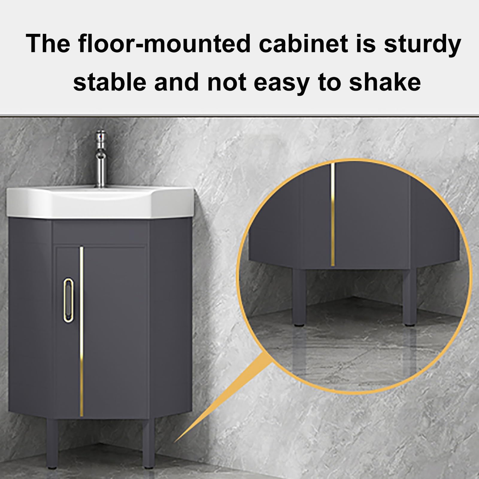 Amazon.com: ZDMZR Bathroom Sink Vanity, L-Shape, Modern