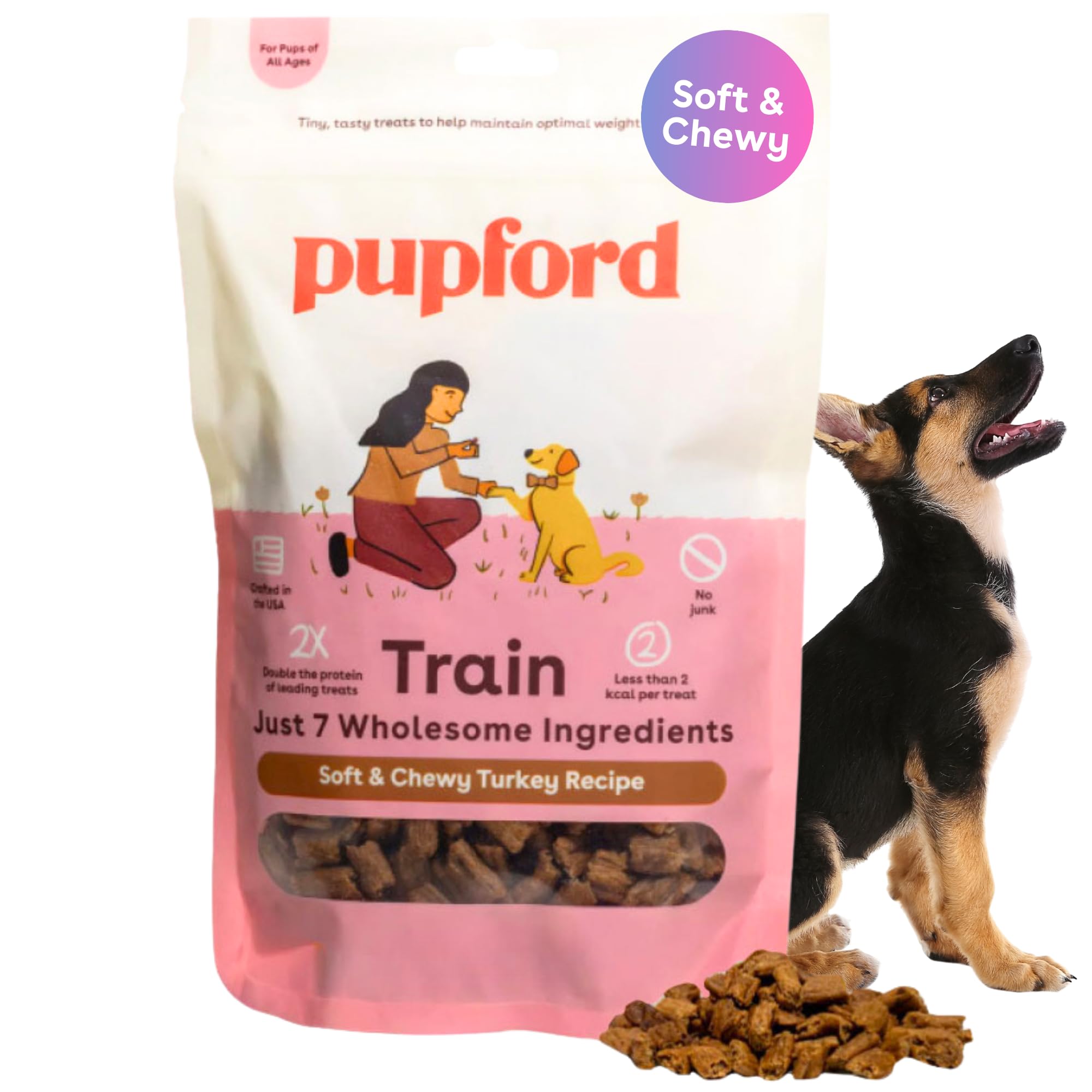 Pupford Soft &amp; Chewy Training Treats for Dogs &amp; Puppies (Turkey, 5 oz)
