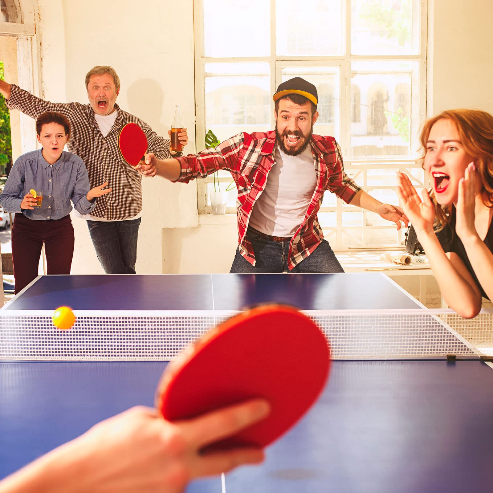 PATIKIL Ping Pong Racchetta Custodia, 2pz Ping Pong Racchetta Custodia Morbido Copertura Contenitore Borsa Zucca Forma per Sport Accessori, Nero