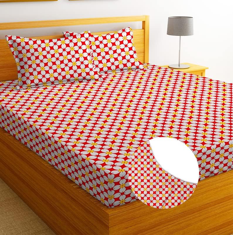 Buy BSB HOME Premium 100 Microfiber Elastic Fitted Bedsheets with 2