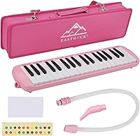 Vista 12 de EASTROCK Instrumento de melódica de 32 teclas de piano de aire, teclado soprano melódica con 2 boquillas, juegos de tubos, bolsa de transporte