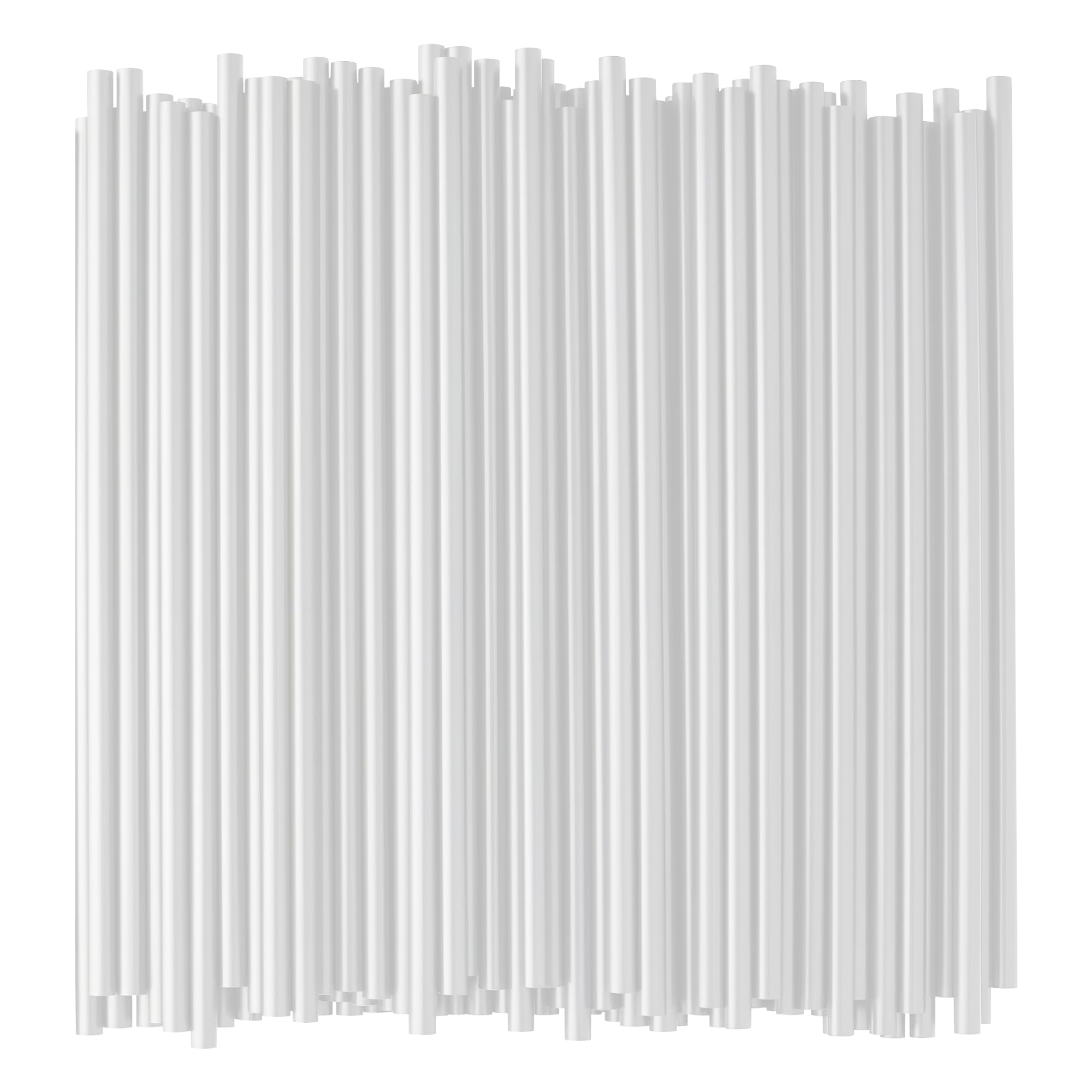 Trimming Shop Plain Paper Drinking Straws, White, 500 Pack โ image 1