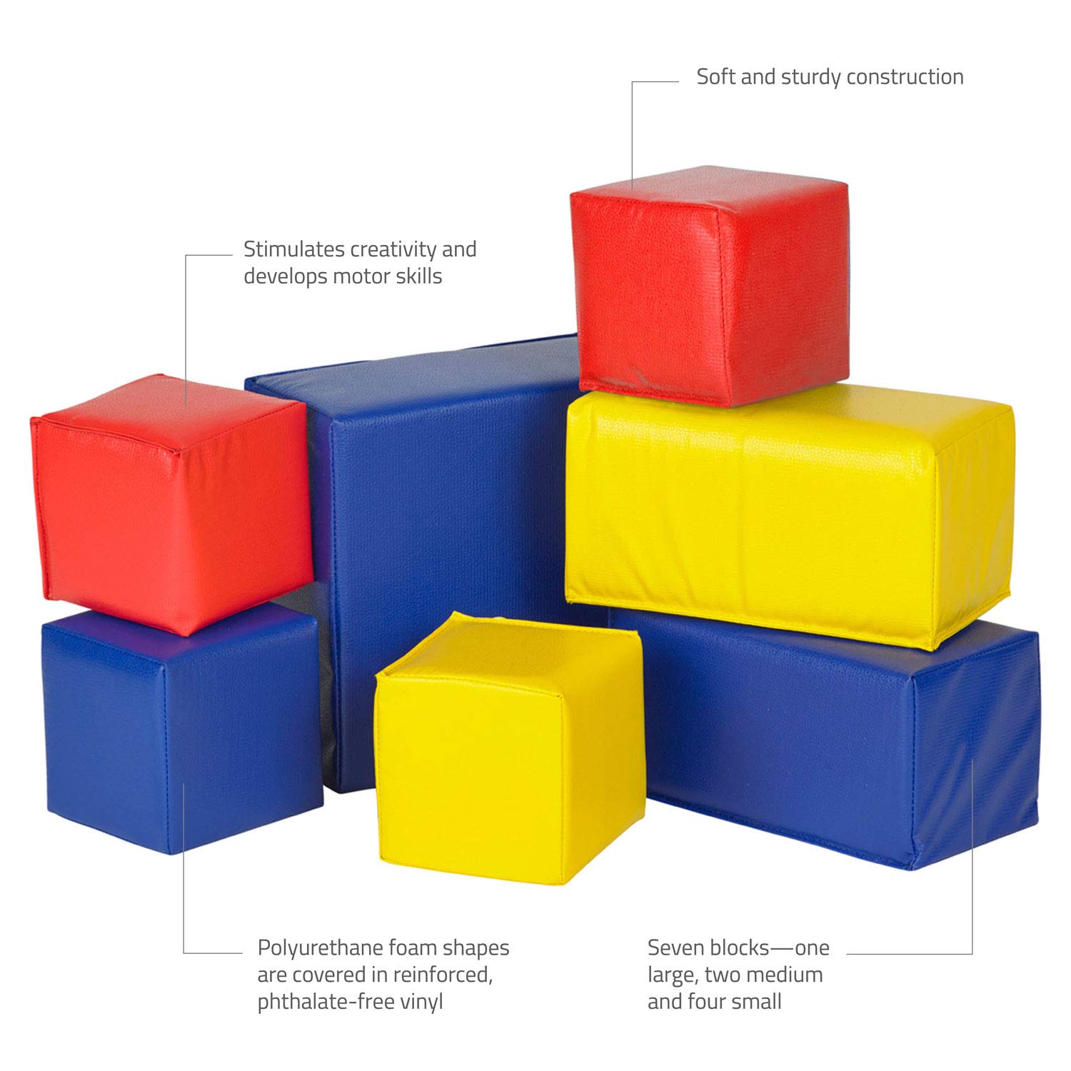 Buy 1 get 1 Karma Baby 7 Piece Toddler Stacking Block Set, Multi