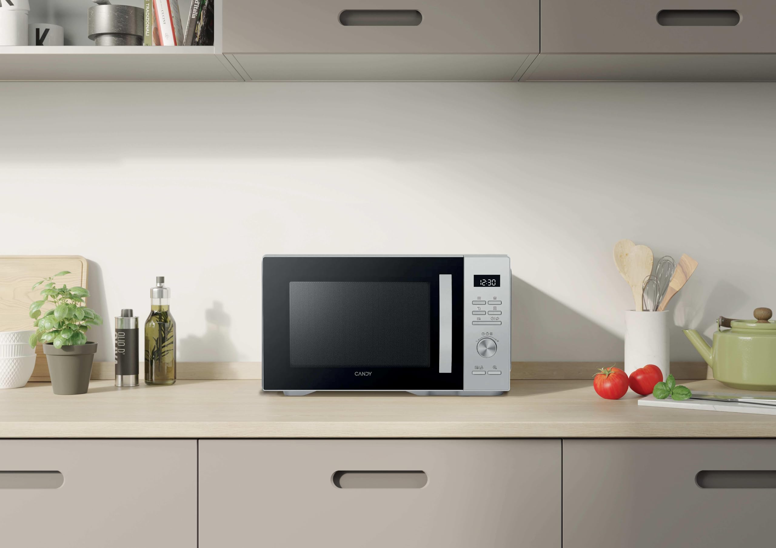 Micro-ondes Grill CANDY - CMGA31W8DLS - 900W - 31L - Digital - 45 Menus - Argent