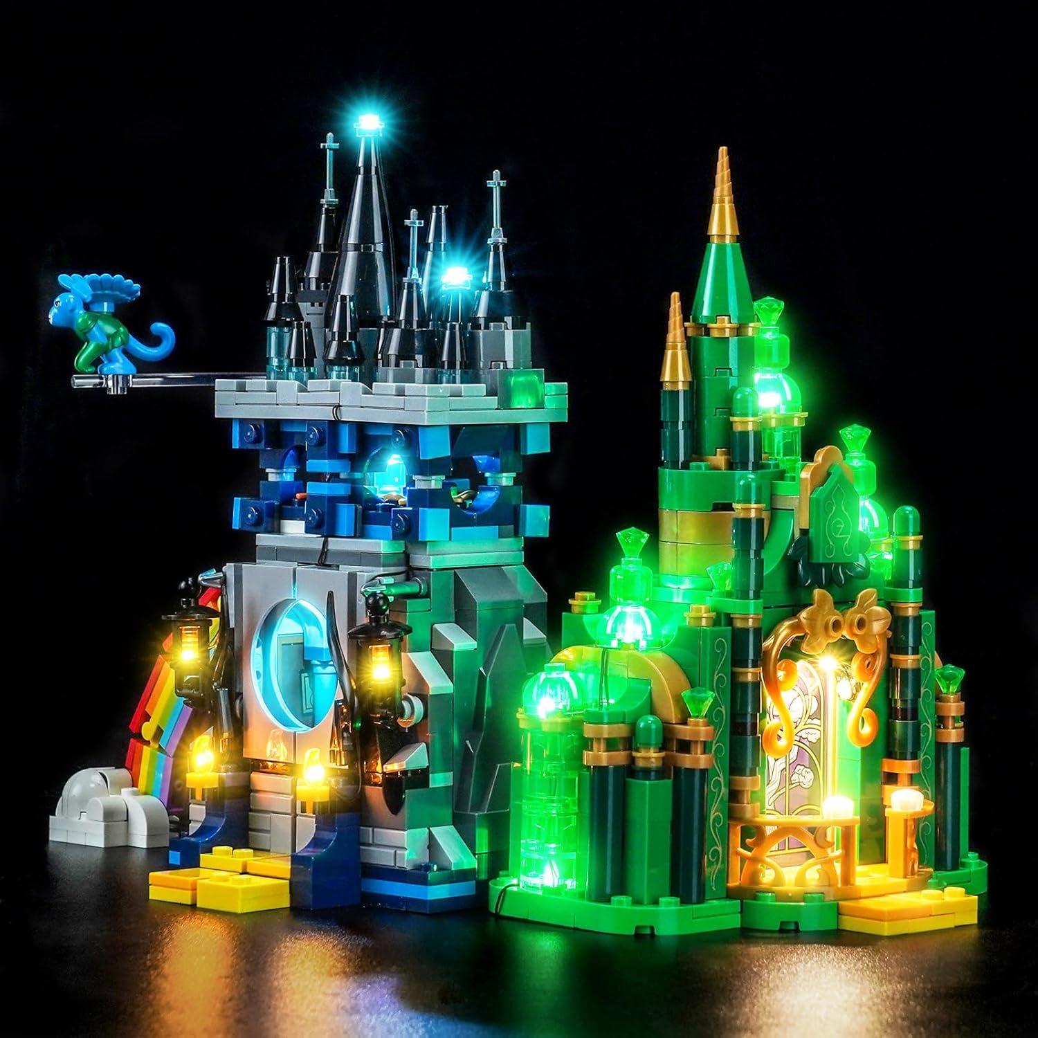 BrickBling LED Lighting Kit Compatible with Lego Wicked Emerald City & Kiamo Ko Castle, Creative Light Compatible with Lego 75689-Lights Only, Not Come with Model