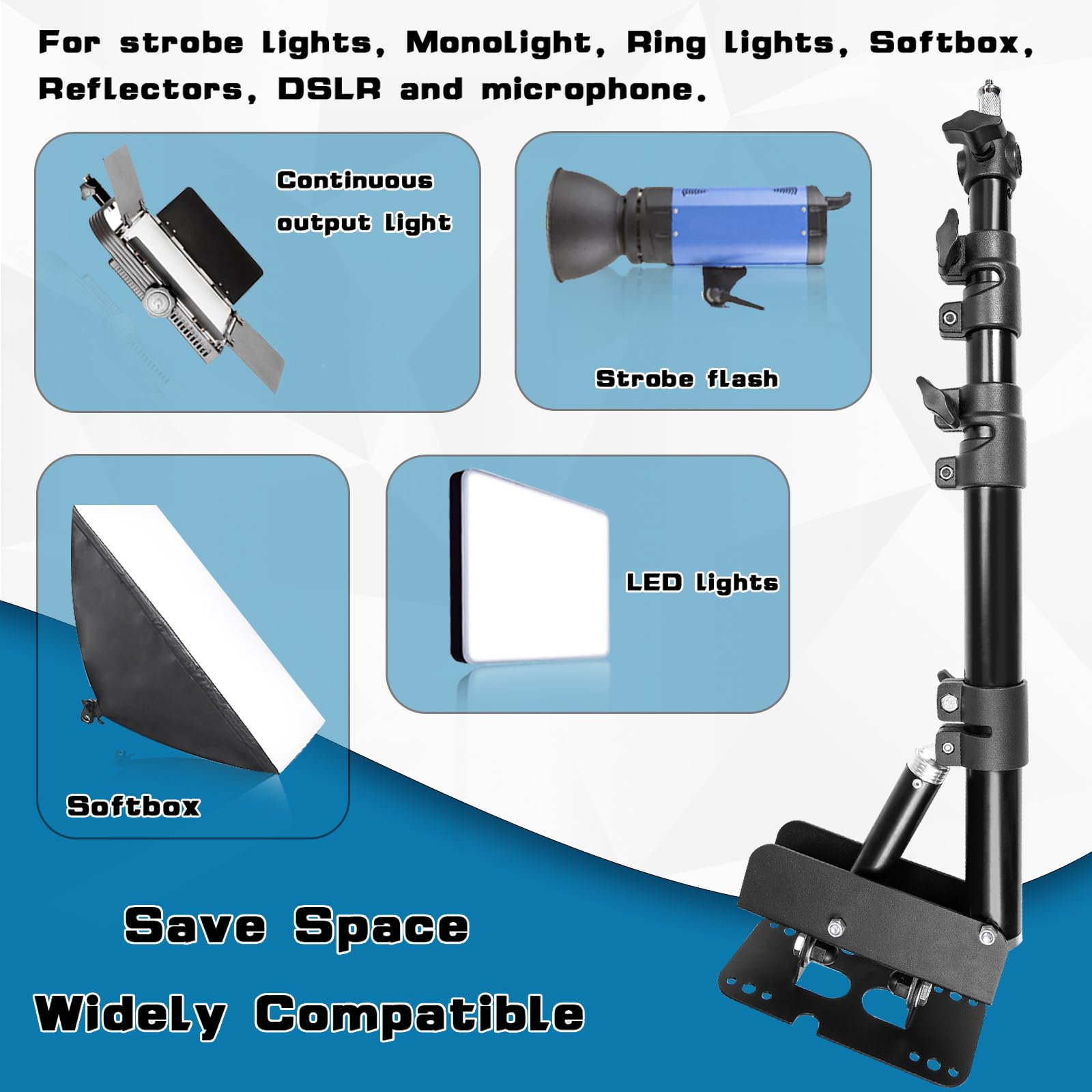 Arugo　ライトブーム Amazon | ウォールマウント三角形ブームアーム、180º