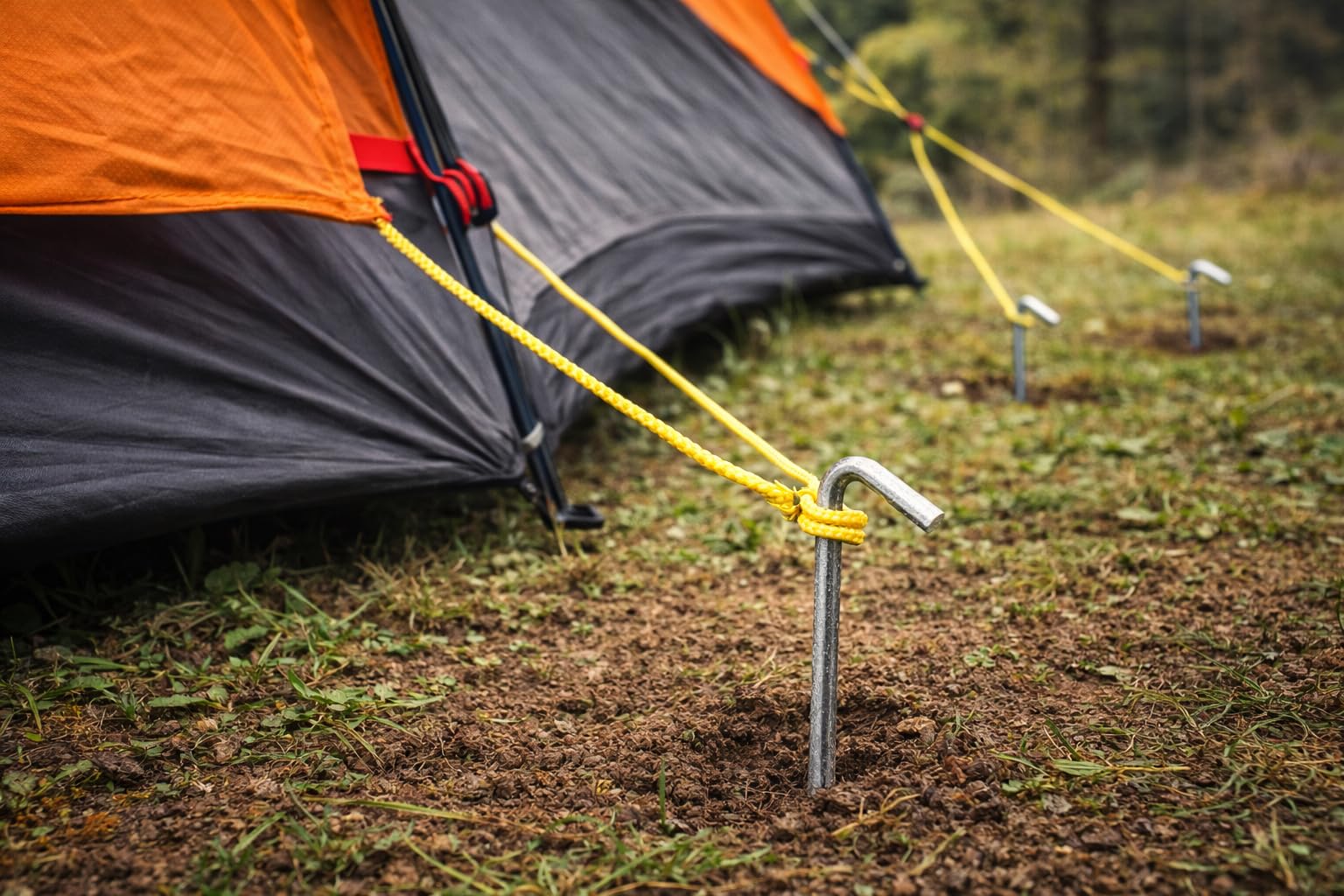 FERPASA® - Piquetas de Camping Suelo Duro de Acero Galvanizado 25 cm – Pack de 10 Unidades para Tiendas de Campaña, Toldos y Carpas – Anclaje Resistente para Tienda de Campaña y Toldo — view 6