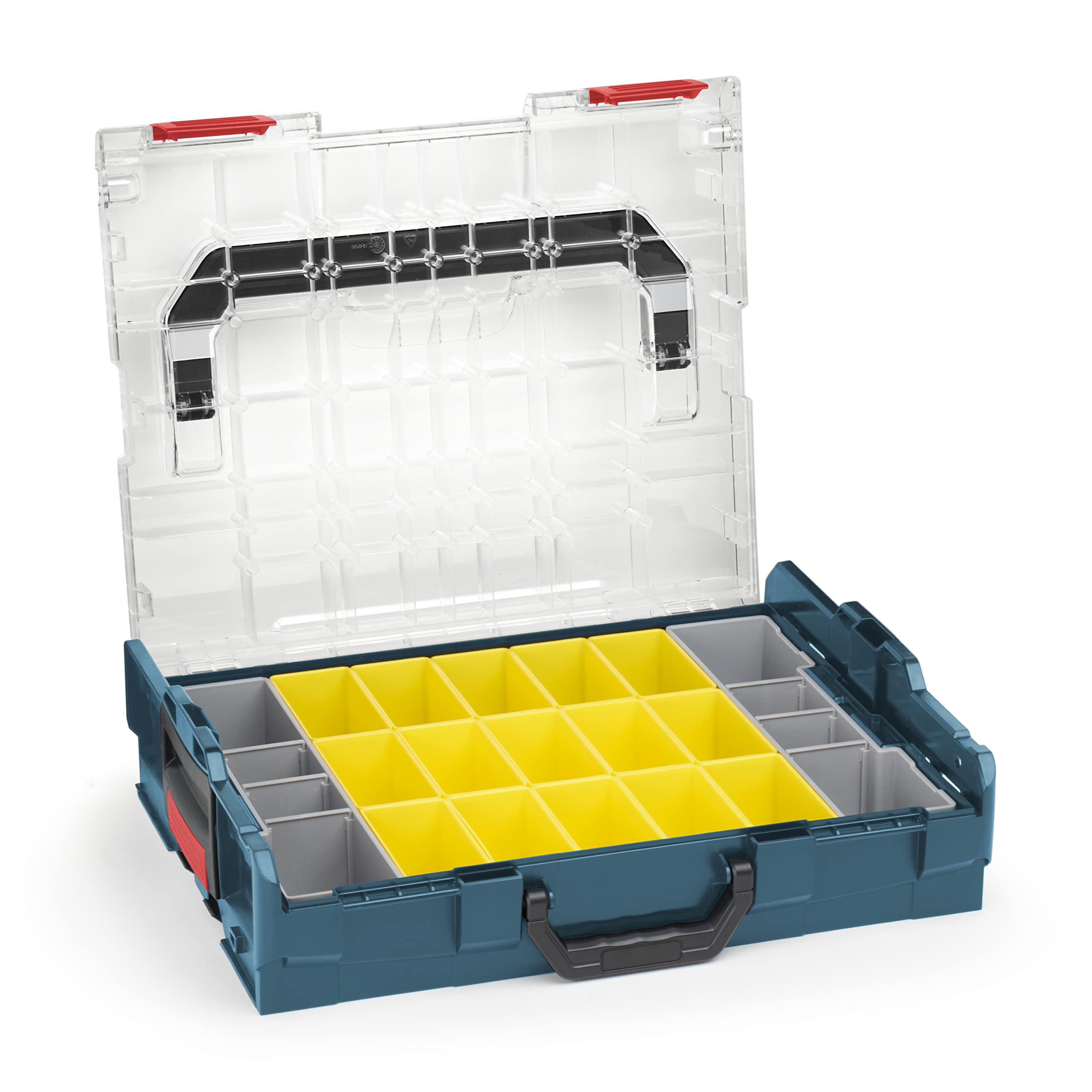 Sortimo L-BOXX 102 - Cassetta degli attrezzi in plastica professionale, con coperchio trasparente, con set di scatole B3, per piccoli oggetti, ideale per riporre piccoli oggetti