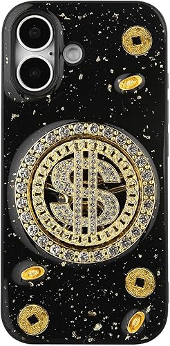 Miniatura 13 de Funda magnética para iPhone Air, funda magnética 3D rosa con lazo, bonito diseño estético de lazo transparente rosa, funda protectora transparente