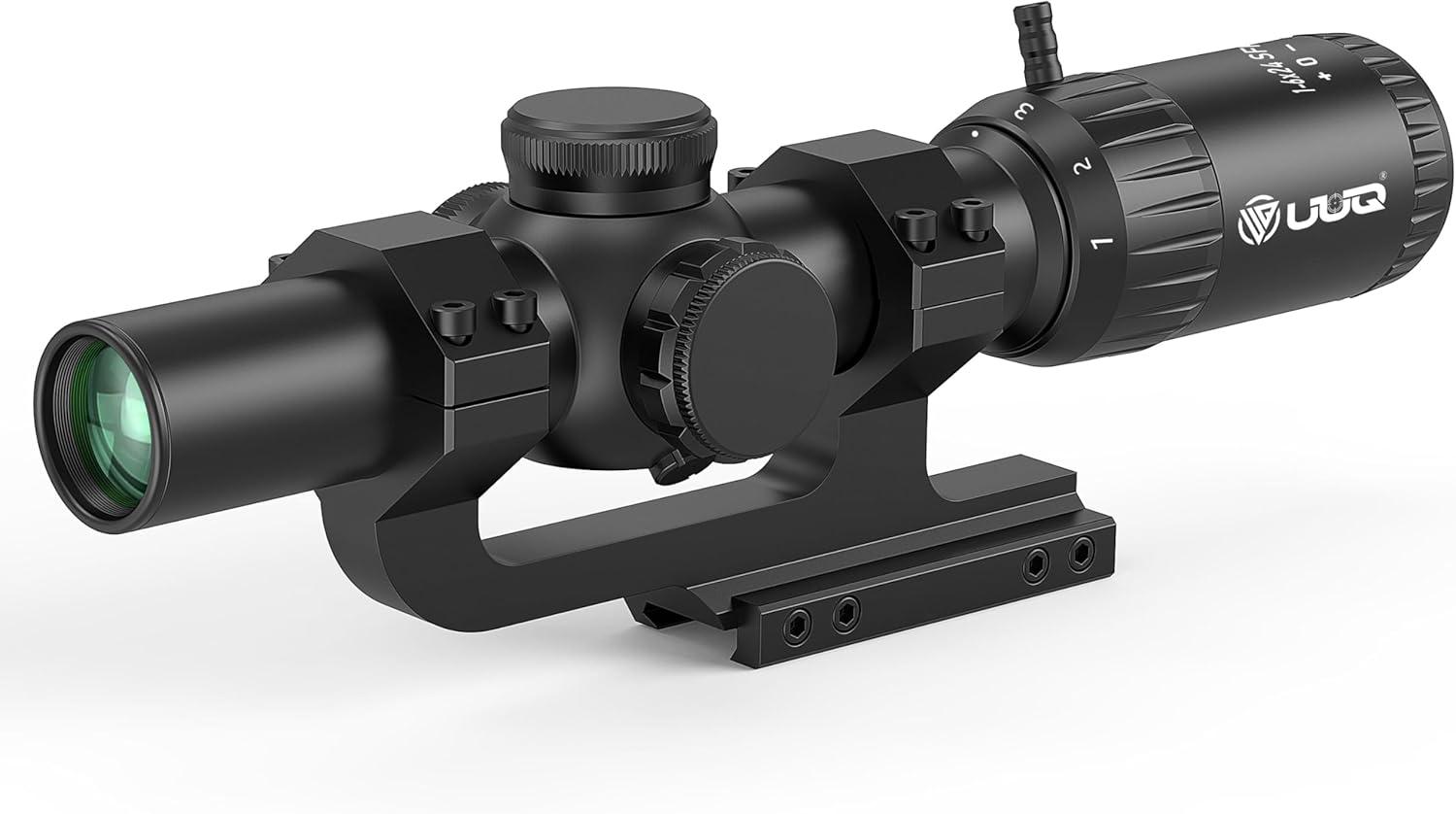 UUQ Aspire ED LPVO 1-6x24mm Tactical Hunting Rifle Scope - Second Focal Plane | Illuminated MOA Reticle | Waterproof & Fog-Proof | Rugged Design | Cantilever Mount Included