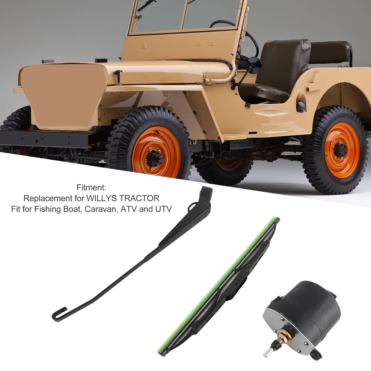 12V UTV Wiper Motor for 01287358 0390506510 7731000001, ATV Wiper Motor, Strong Power for Fishing Boat ATV UTV